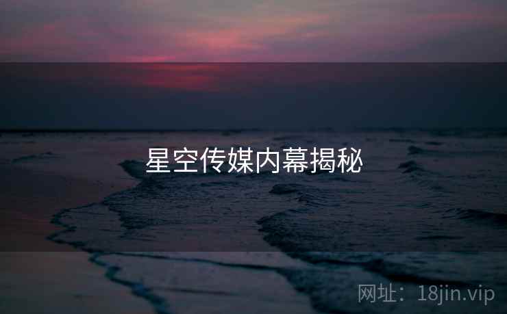 星空传媒内幕揭秘 星空传媒内幕揭秘