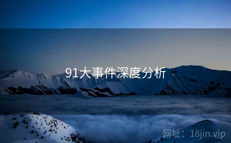 91大事件深度分析 91大事件深度分析