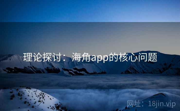 理论探讨:海角app的核心问题